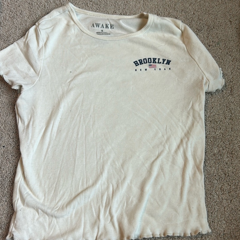 awake size small brooklyn new york cropped t shirt
